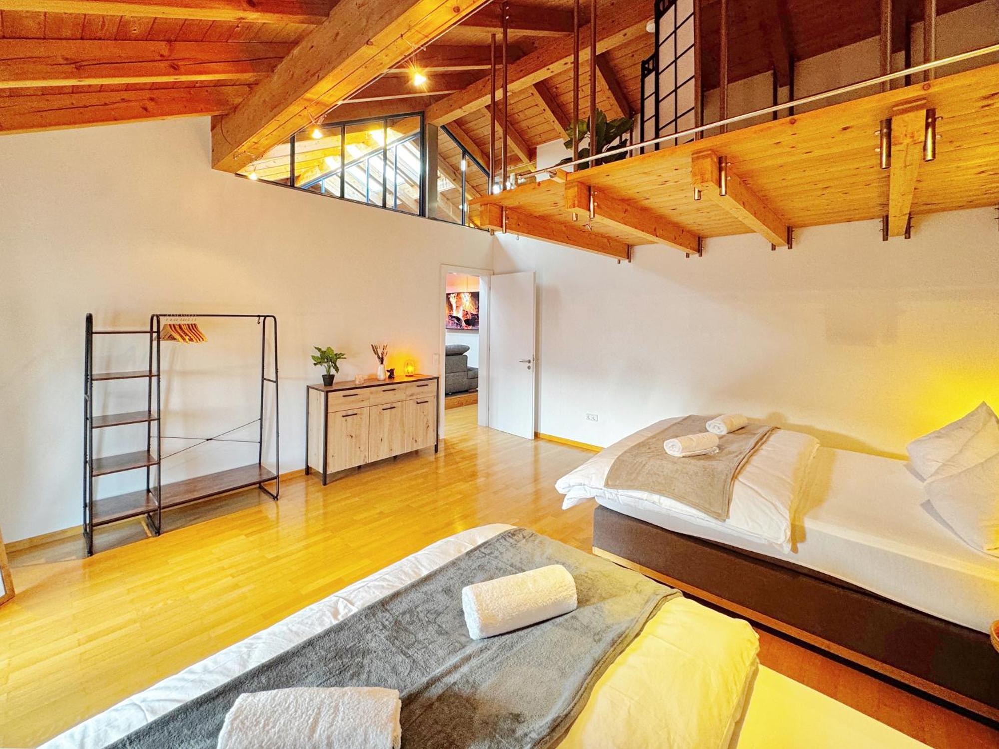!Goldpath! Loft - Exclusiv - Xxl - Central - Sauna - Tiefgarage - Cozy Waldkirchen Luaran gambar